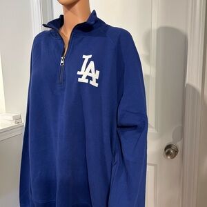 47 Brand Mens XXL 1/4 zip LA Dodgers Exc condition